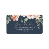 Étiquette Eucalyptus Garden Rose Floral Wedding RSVP Adresse (Devant)