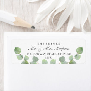 Étiquette Eucalyptus Gold Parties scintillant Retourner les