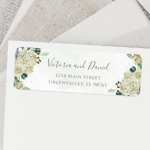 Étiquette Eucalyptus Green Feuilles Élégante adresse florale