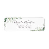 Étiquette Eucalyptus Greenery Adresse de retour (Devant)