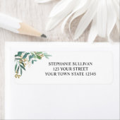 Étiquette Eucalyptus Greenery Adresse de retour (En situation)