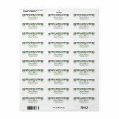 Étiquette Eucalyptus Mariage vert et or (Feuille entière)