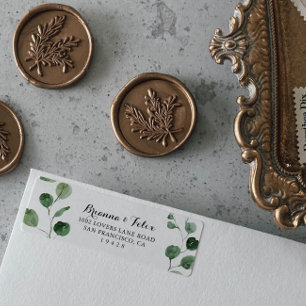 Étiquette Eucalyptus Modern Calligraphy Adresse Label