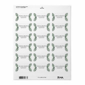 Étiquette Eucalyptus Rustic Greenery Adresse (Feuille entière)