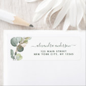 Étiquette Eucalyptus Verdure Succulent Mariage élégant (En situation)