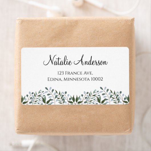Étiquette Eucalyptus Vert Floral (En situation)