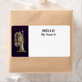 Étiquette Euphonie de laiton d'or (En situation)