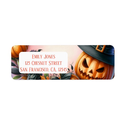 Étiquette Eve enchantée - Halloween festive (Devant)