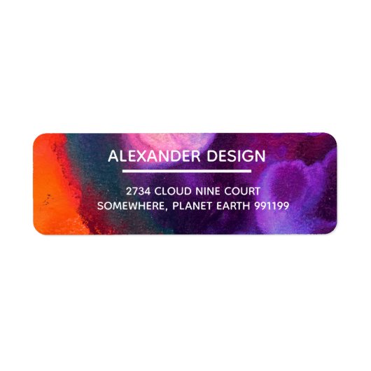 Étiquette Éveil des couleurs | Conception d'expression abstr (Devant)