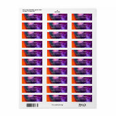 Étiquette Éveil des couleurs | Conception d'expression abstr (Feuille entière)
