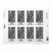 Étiquette Ex Libris Abstrait Floral (Feuille entière)