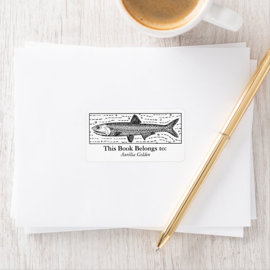 Étiquette Ex Libris - Anchovy (En situation)