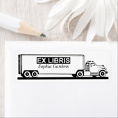 Étiquette Ex Libris - Camion (En situation)