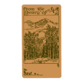 Étiquette Ex-libris de forêt (Devant)