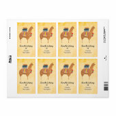 Étiquette Ex-libris de l'alpaca de la bibliothèque inspiré v (Feuille entière)