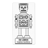 Étiquette Ex Libris - Robot Librarian v3 (Devant)