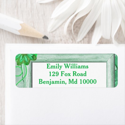 Étiquette Excellent floral vert (En situation)