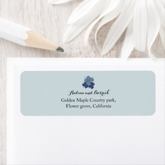 Étiquette Exemple classique vert poussiéreux (En situation)