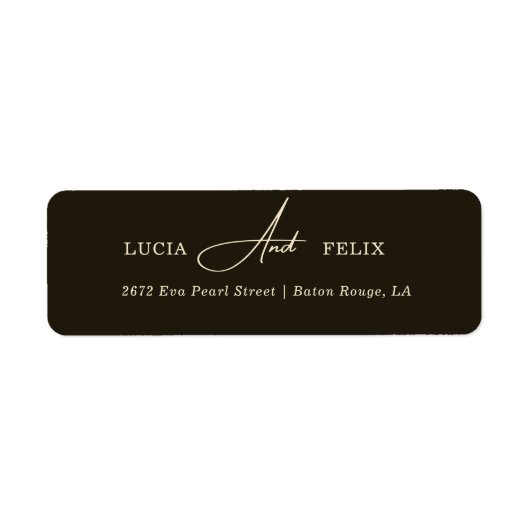 Étiquette Exemple de typographie verte foncée Adresse de ret (Devant)