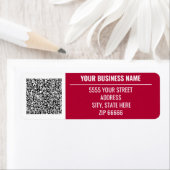 Étiquette Exemple d'étiquettes d'adresse de retour de code Q (En situation)