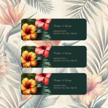 Exotic Hawaiian Tropical Mariage Adresse de retour