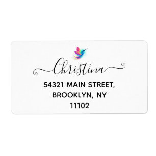 Étiquette Exotic Rainbow Hummingbird