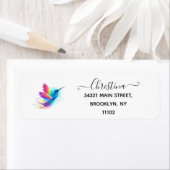 Étiquette Exotic Rainbow Hummingbird (En situation)