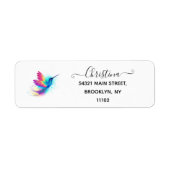 Étiquette Exotic Rainbow Hummingbird (Devant)