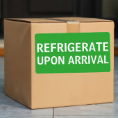 Étiquette Expédition avec réfrigération à l'arrivée