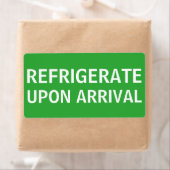 Étiquette Expédition avec réfrigération à l'arrivée (En situation)
