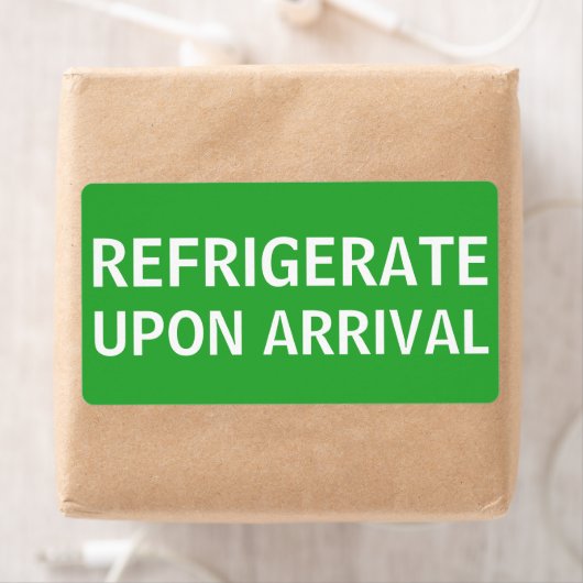 Étiquette Expédition avec réfrigération à l'arrivée (En situation)