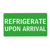 Étiquette Expédition avec réfrigération à l'arrivée (Devant)