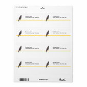 Étiquette - expédition - Faucon sur fil (Feuille entière)