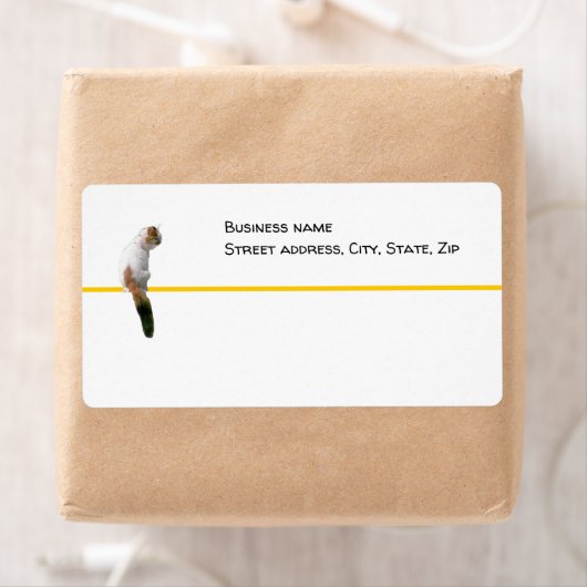 Étiquette - expédition - Montre Chat (En situation)