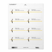 Étiquette - expédition - Montre Chat (Feuille entière)