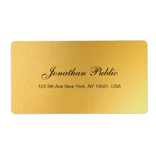 Étiquette Expédition professionnelle de modèle d'or de