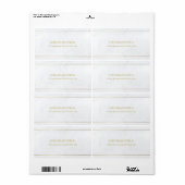 Étiquette Expédition Simple Texte Or Marbre Élégant (Feuille entière)