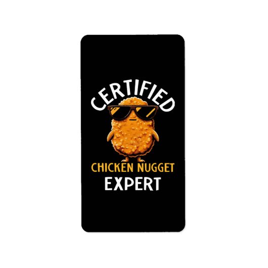 Étiquette Expert certifié en nuggets de poulet (Devant)