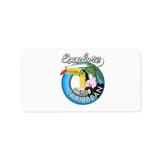 Étiquette Explorer le patch de voyage des Caraïbes. Bouton c (Devant)