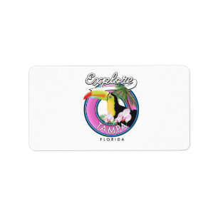 Étiquette Explorez le logo rétro de Tampa Floride Autocollan