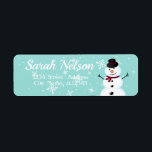 Étiquette Extraordinaire, Cool, Blue Christmas Snowman Étiqu<br><div class="desc">Parfait,  doux,  bleu christmas étiquette</div>