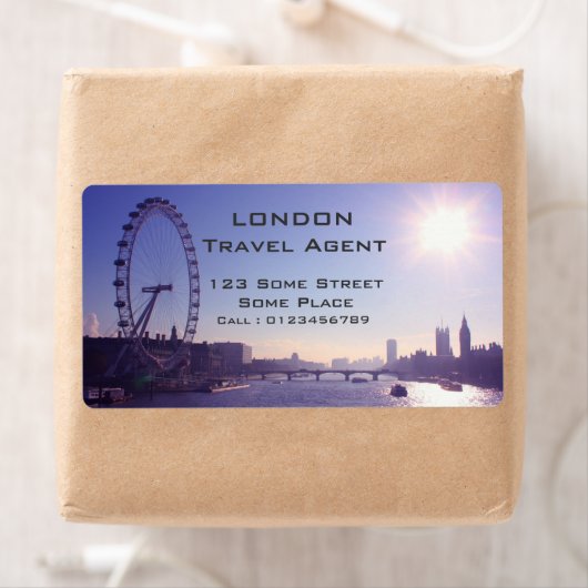 Étiquette Eye de Londres (En situation)