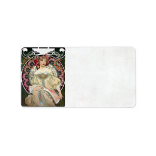 Étiquette F. Champenois Imprimeur-Éditeur par Alfons Mucha