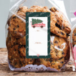 Étiquette Fa La La Christmas Tree Van Vintage Rose<br><div class="desc">Célébrez la saison des fêtes magiques et festives avec nos vacances personnalisées à et de sticker gif étiquettes. Notre design de vacances vintage comprend une jolie fourgonnette rétro rose ceint portant un arbre de Noël. Les mots fa la la sont écrits à la main. Customiser avec monogramme familial. Toutes les...</div>
