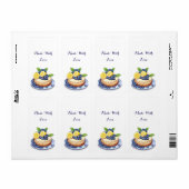 Étiquette Fabriqué avec Love Lemon Dessert Adresse de retour (Feuille entière)