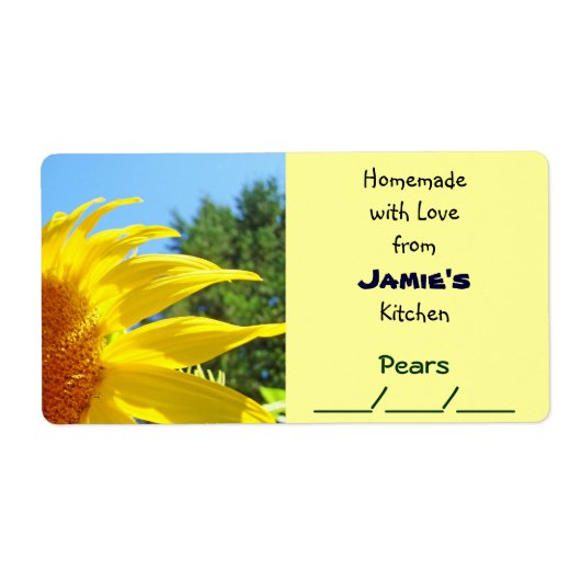 Étiquette Fabriqué maison avec amour de votre cuisine Cannin (Devant)