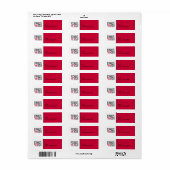 Étiquette Fabuleux à 40 rouge (Feuille entière)