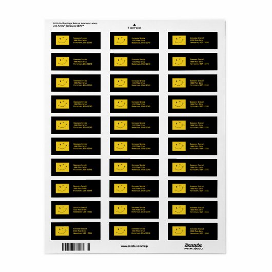 Étiquette Face (Feuille entière)