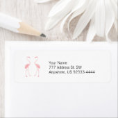 Étiquette Face aux Flamants roses (En situation)