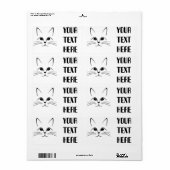 ÉTIQUETTE FACE CAT (Feuille entière)